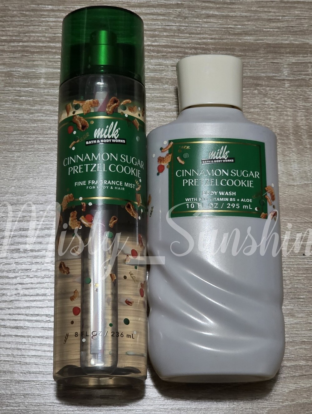 Bath Body Works Cinnamon Sugar Pretzel Cookie Body Wash & Fragrance Mist Set NEW